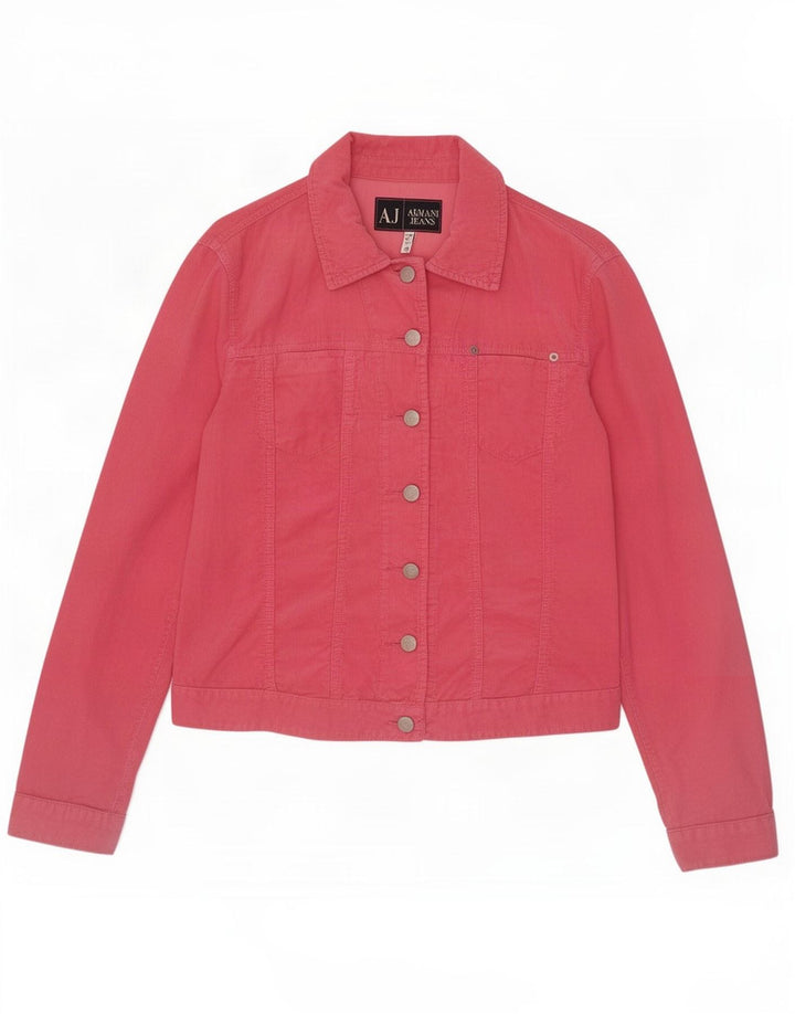 Giacca in velluto a coste da donna Armani Jeans UK 12 Rosa medio