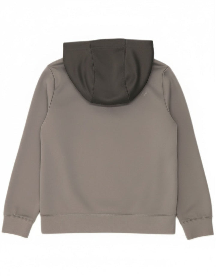 Felpa con cappuccio e zip Nike per ragazzi, 10-11 anni, poliestere color block grigio medio