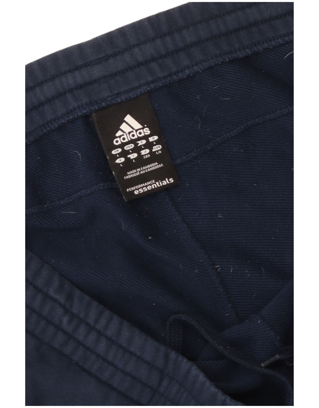 Pantaloni da tuta Adidas Climalite da uomo di grandi dimensioni in cotone blu navy