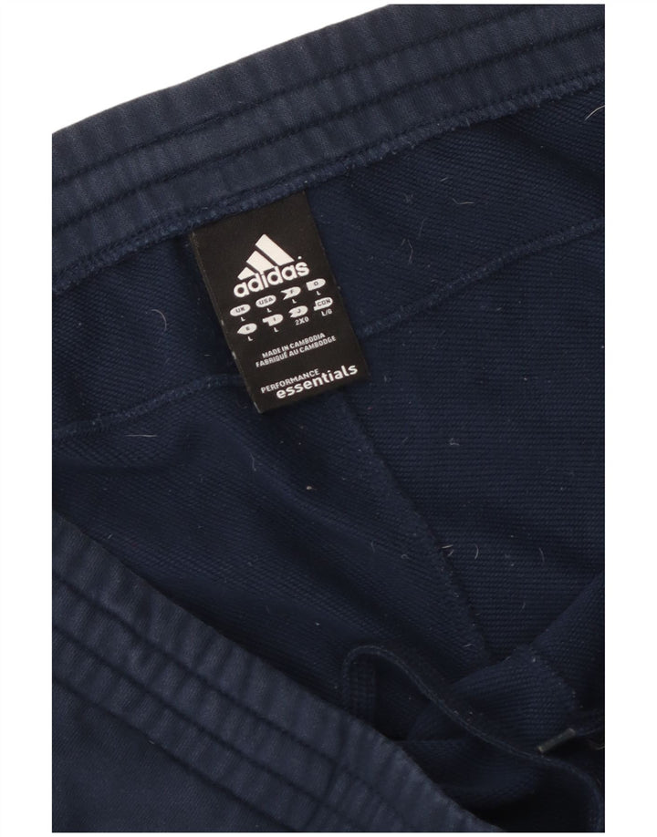 Pantaloni da tuta Adidas Climalite da uomo di grandi dimensioni in cotone blu navy