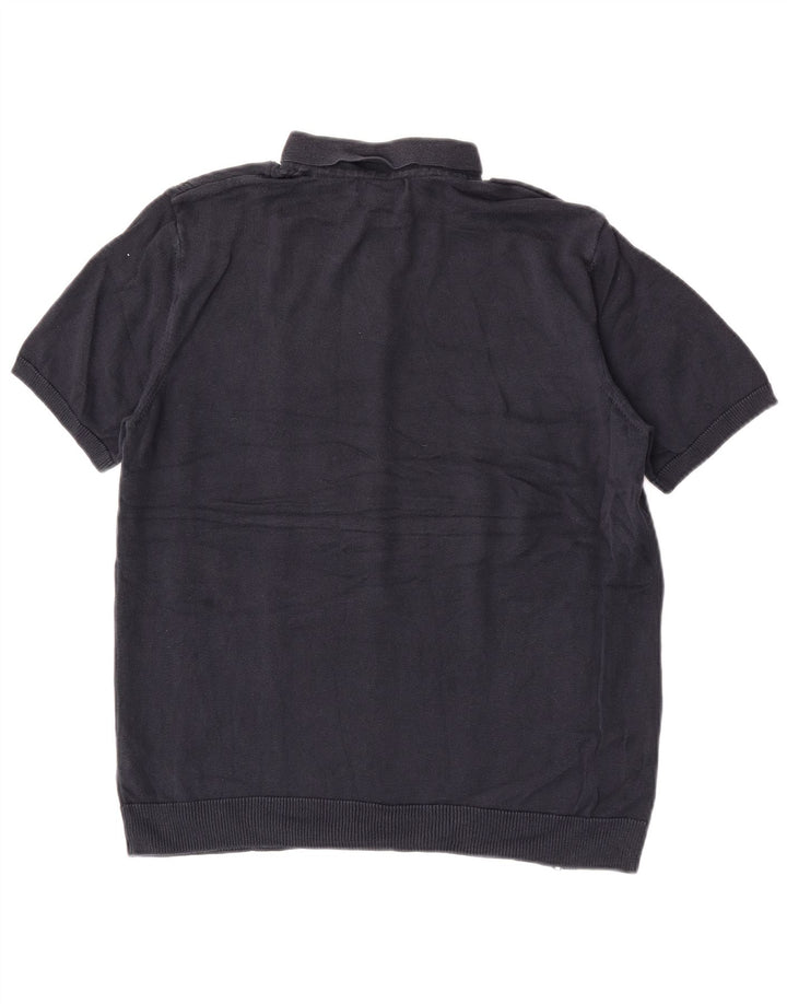 Marks & Spencer Maglione da uomo con collo alto autografo blu navy medio