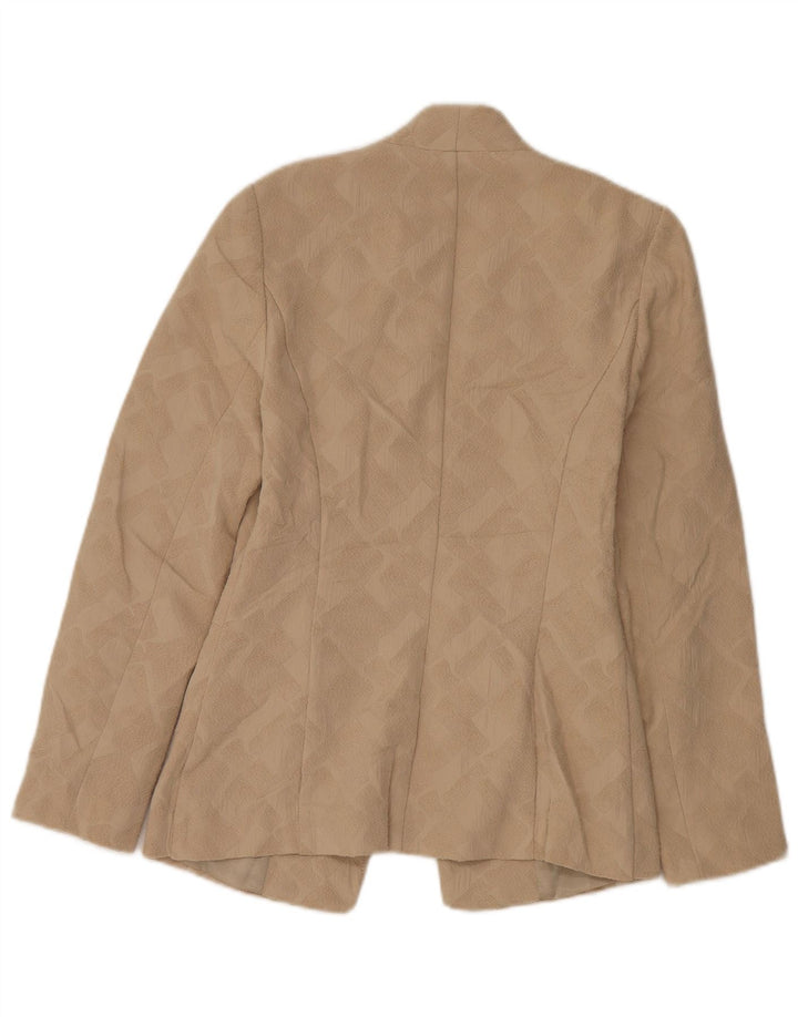 Giacca blazer aperta da donna Marks & Spencer UK 8 Small Beige geometrica