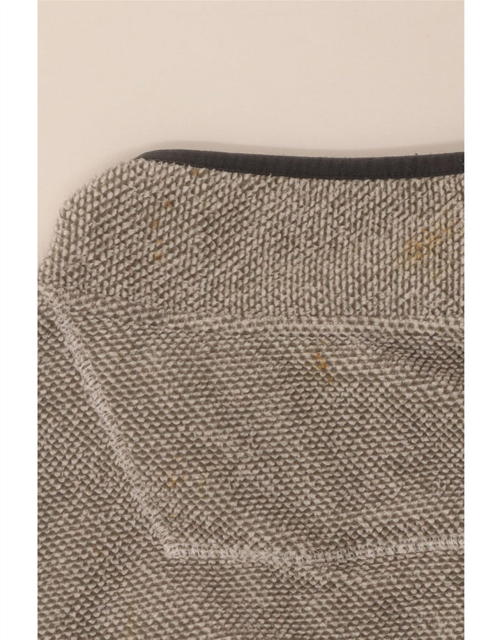 WEIRD FISH Maglione in pile da uomo con zip e collo XL Poliestere grigio