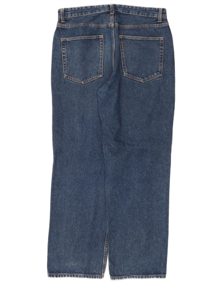 Jeans dritti da uomo Zara EU 42 Large W32 L30 Blu