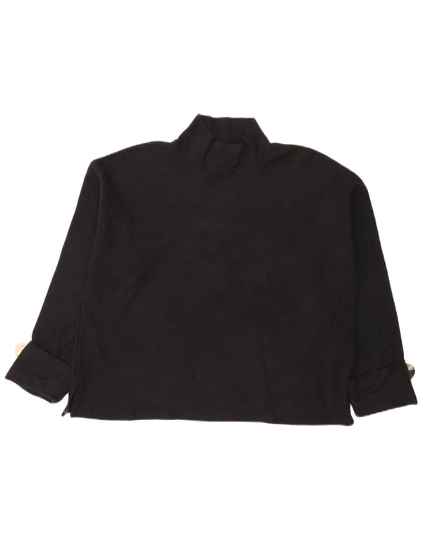 Top oversize da donna Zara a maniche lunghe UK 14 cotone nero medio