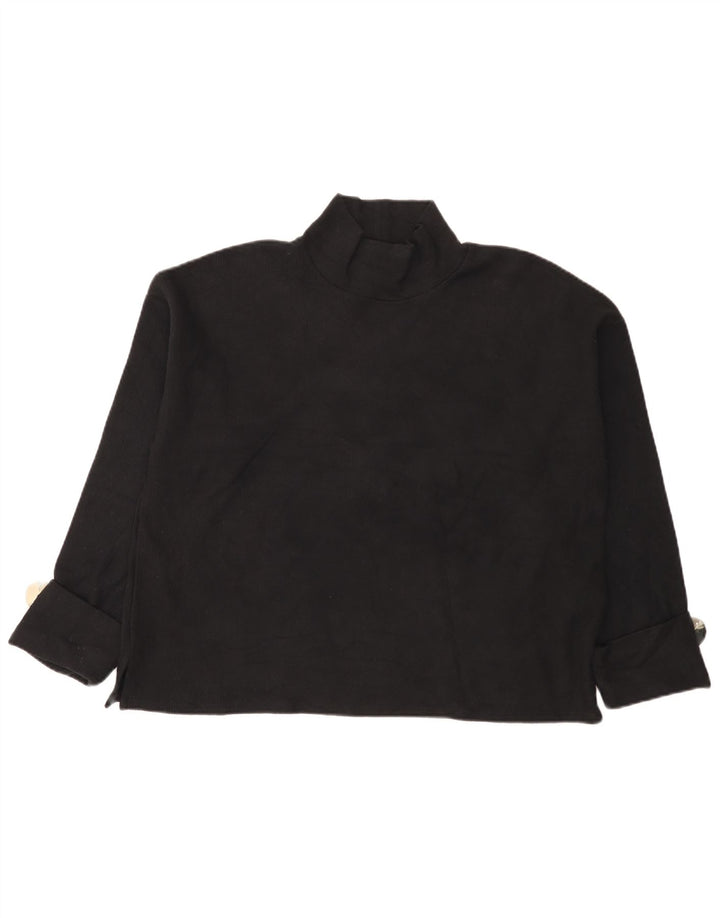 Top oversize da donna Zara a maniche lunghe UK 14 cotone nero medio