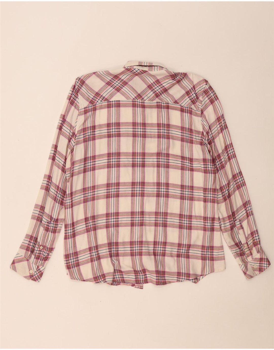 Camicia di flanella da donna GAP UK 16 Rayon a quadri beige grande