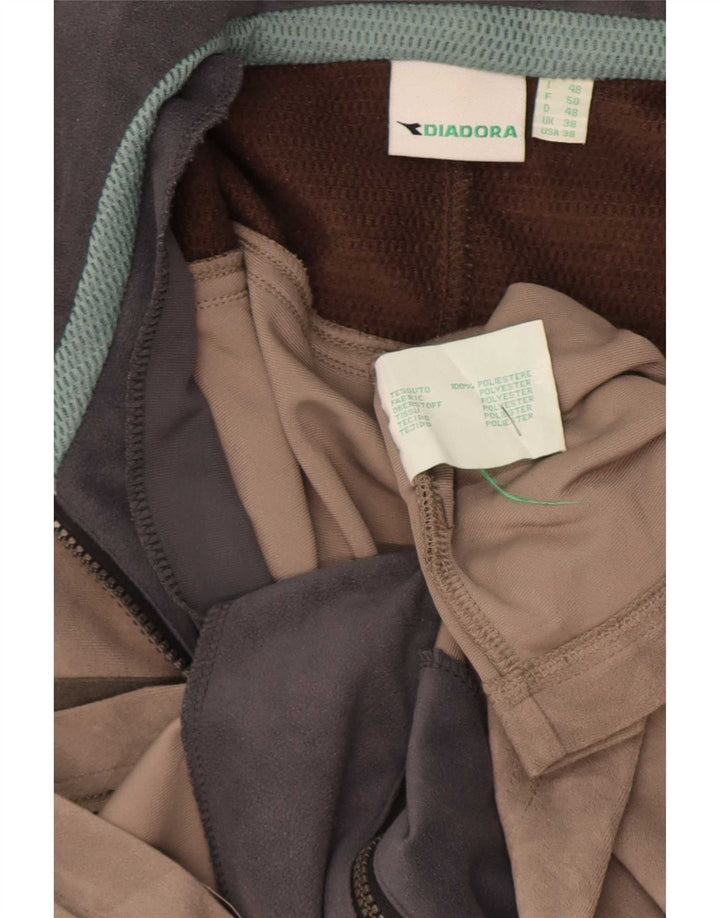 Giacca da tuta da uomo Diadora UK 38 Poliestere color block marrone medio