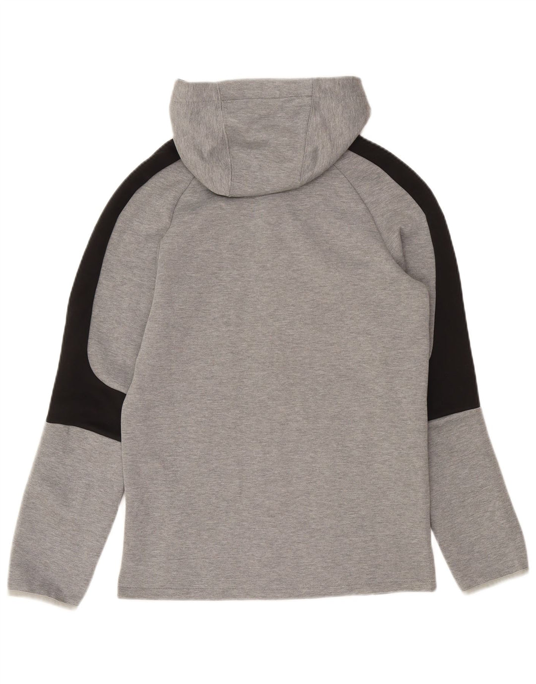 Felpa con cappuccio e zip da uomo Puma Small in cotone color block grigio
