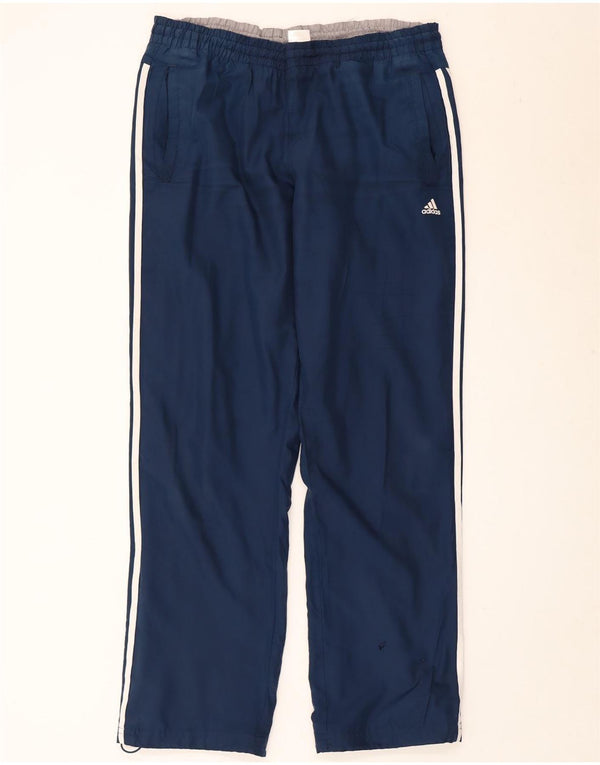 Pantaloni da tuta da uomo Adidas UK 44/46 Large Blu Navy Poliestere