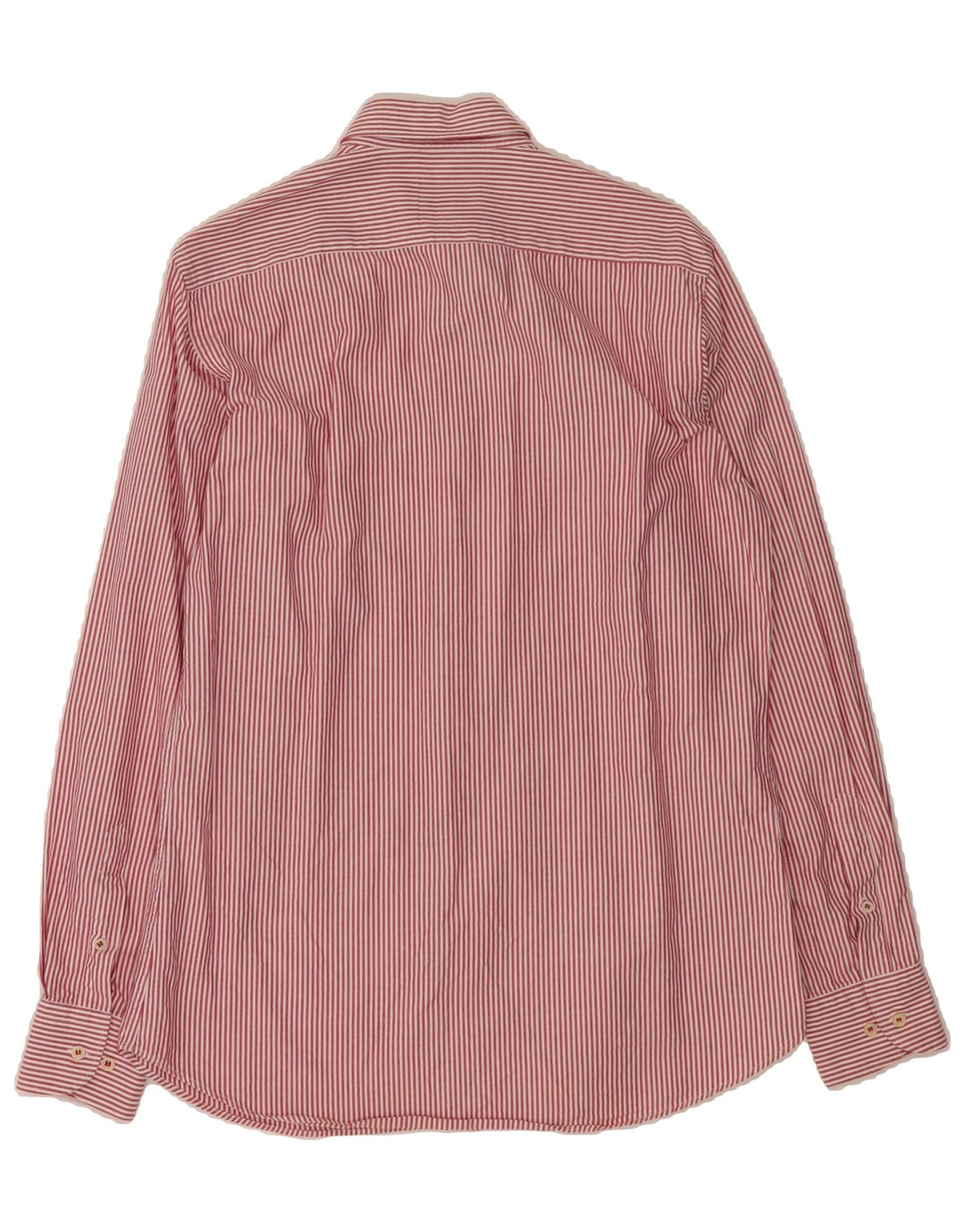 MASSIMO DUTTI Mens Casual Fit Shirt Medium Red Pinstripe Cotton Vintage Massimo Dutti and Second-Hand Massimo Dutti from Messina Hembry 