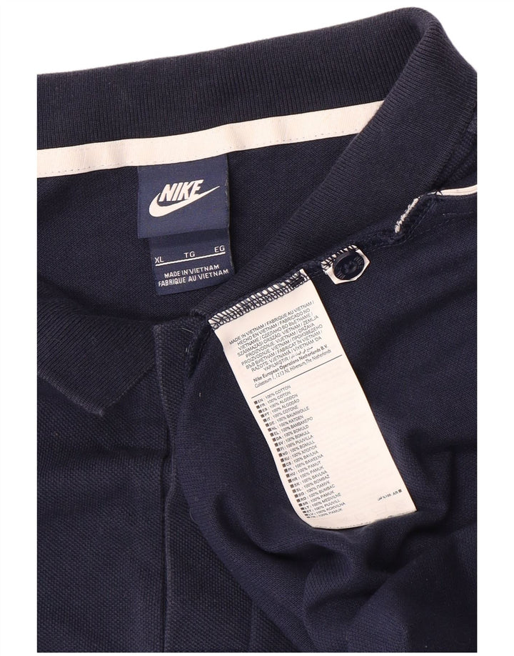Polo NIKE da uomo XL in cotone blu navy