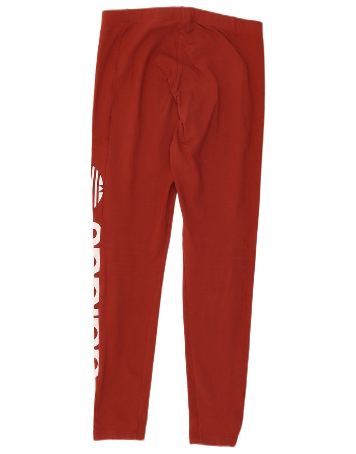 Leggings grafici da donna Adidas UK 12 Borgogna medio