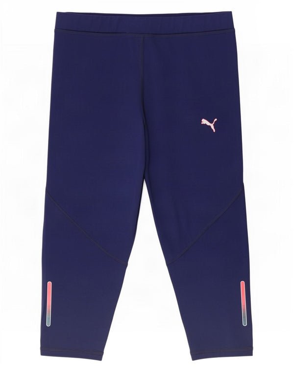 Leggings Capri da donna Puma UK 10 Small poliestere blu navy