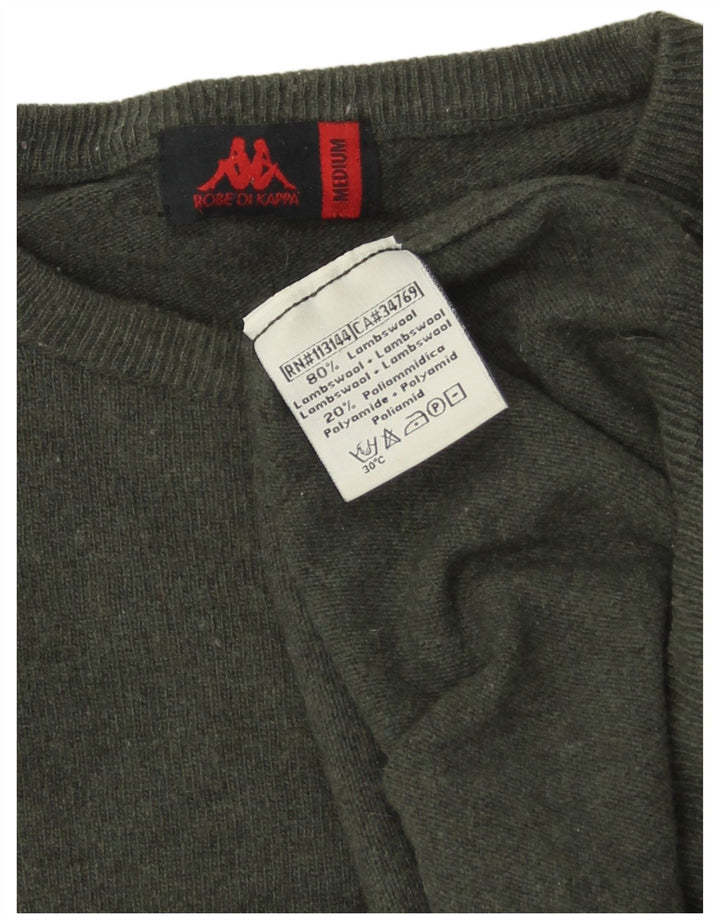 Maglione Kappa da uomo girocollo in lana d'agnello medio kaki