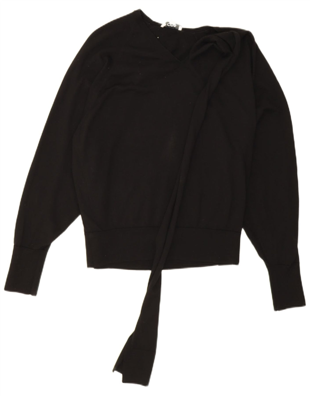 Maglione da donna oversize con scollo a V Cos UK 10 piccolo in lana nera