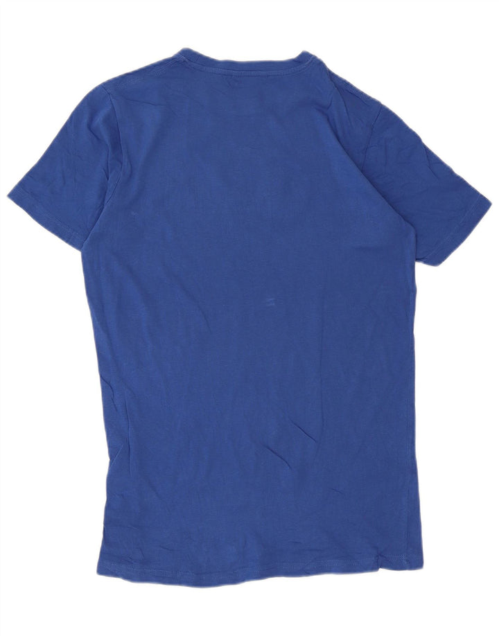 T-shirt grafica da uomo Carrera Top piccola in cotone blu