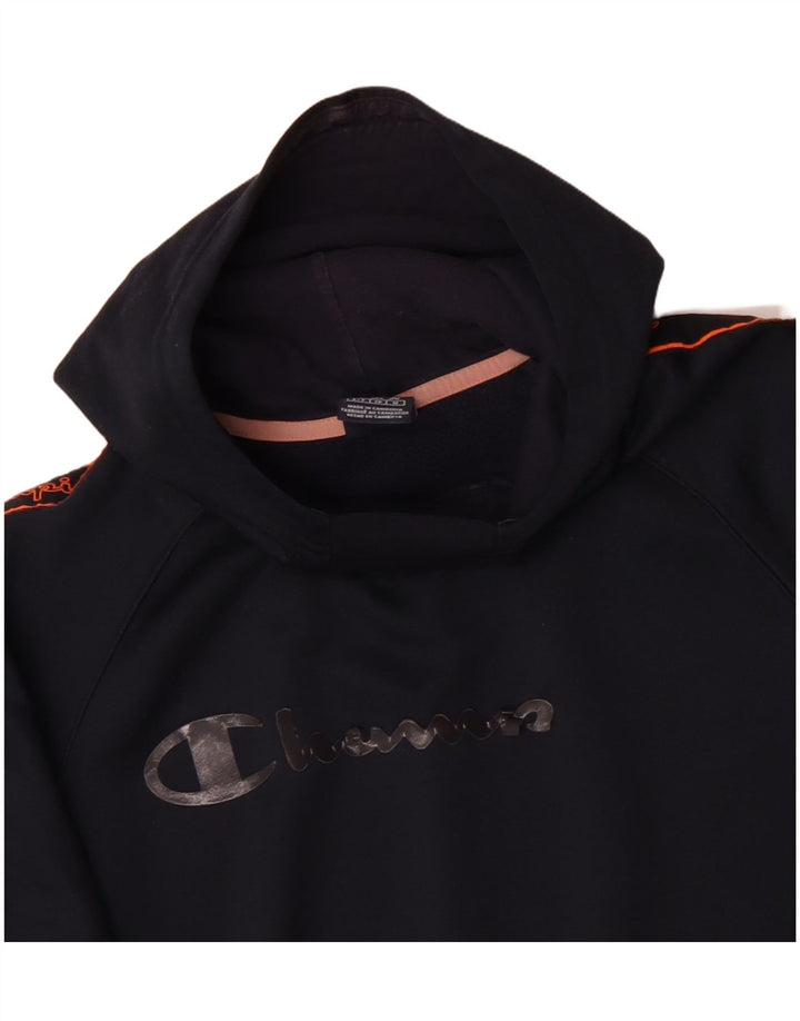 Maglione con cappuccio grafico da uomo CHAMPION, poliestere medio blu navy