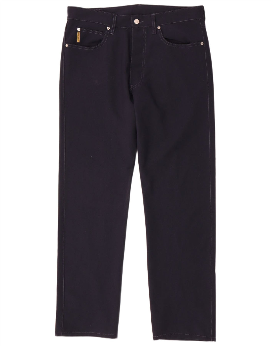 Pantaloni casual dritti da uomo Armani W36 L33 poliestere blu navy