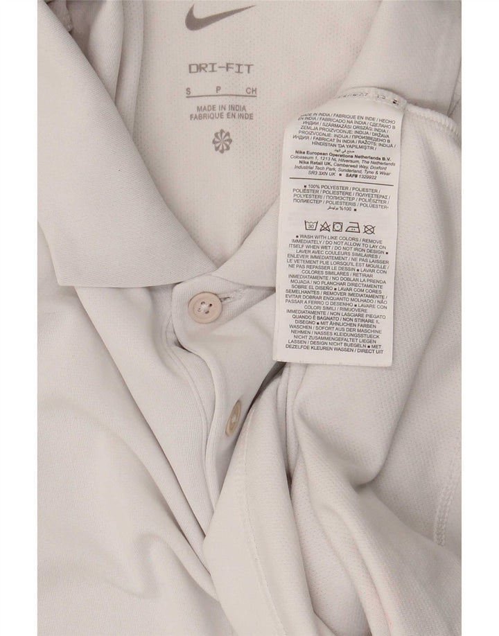 Polo Nike Dri Fit da uomo piccola in poliestere grigio