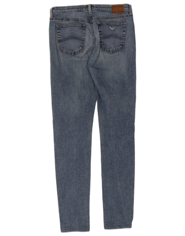 Jeans skinny vestibilità comoda da donna Armani W29 L30 cotone blu