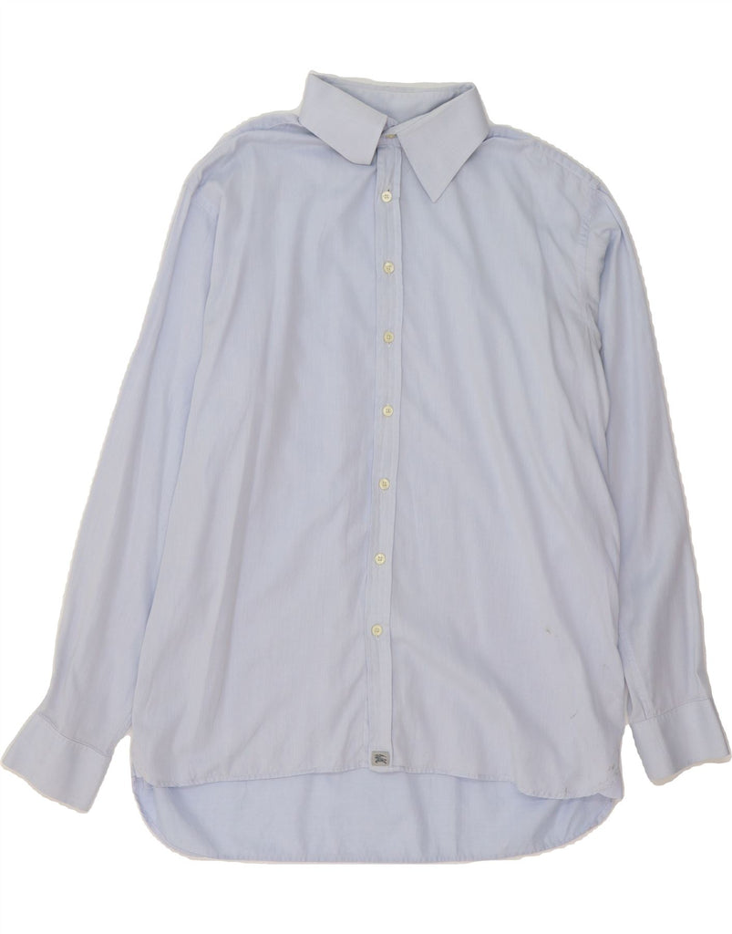 BURBERRY Mens Shirt Size 17 XL Blue Cotton Vintage Burberry and Second-Hand Burberry from Messina Hembry 