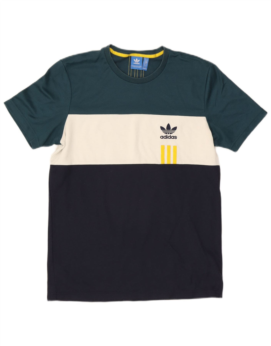 T-shirt da uomo Adidas Top in cotone color block multicolore medio