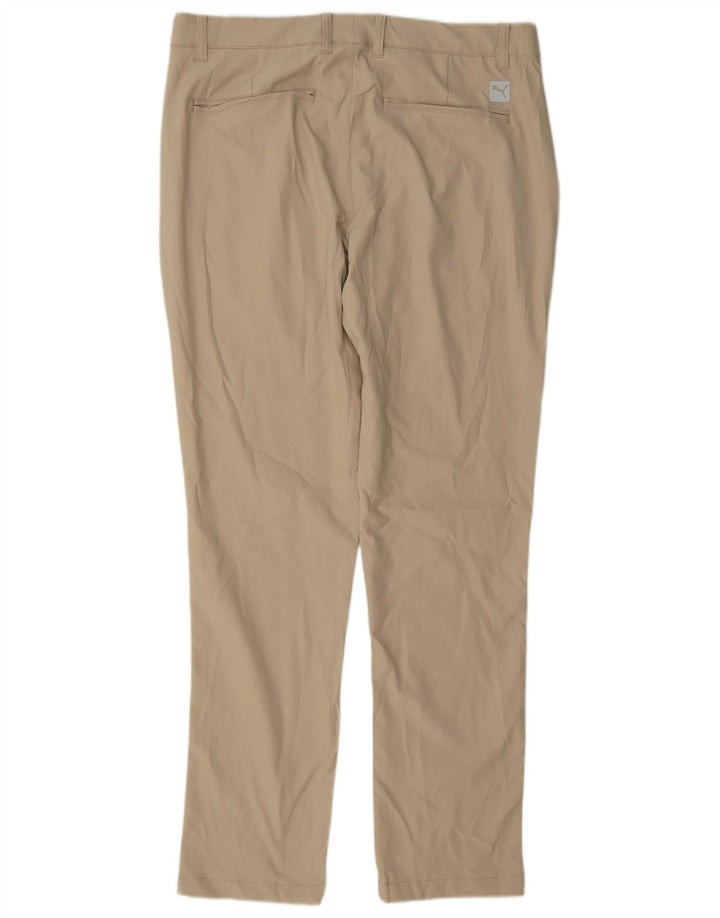 Pantaloni chino slim da uomo Puma W34 L32 poliestere beige