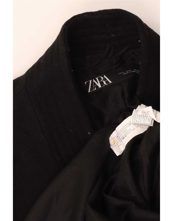 Soprabito aperto oversize da donna Zara UK 16 grande lana nera