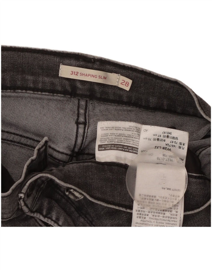 Levi's Donna 312 Shaping Slim Jeans W28 L32 Cotone Grigio