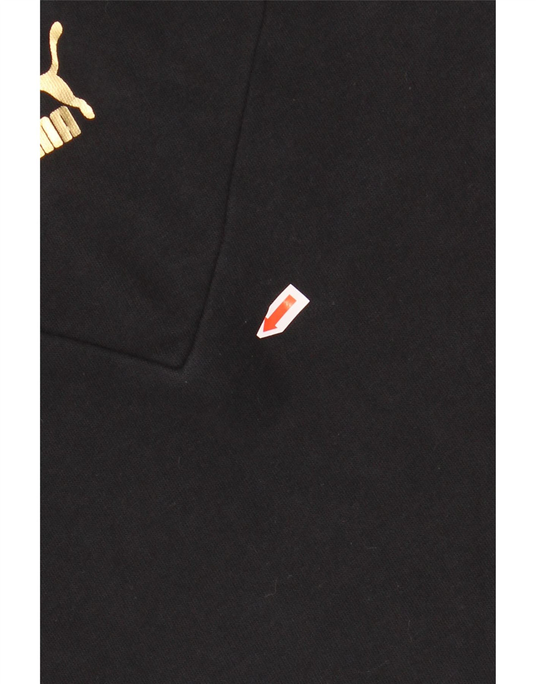 Felpa corta con cappuccio grafica PUMA per ragazze 11-12 anni in cotone color block nero