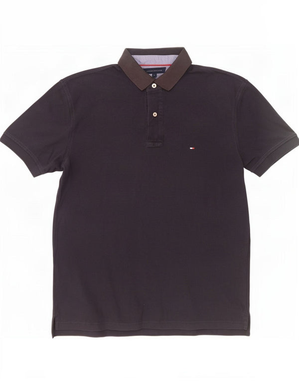 Polo da uomo Tommy Hilfiger grande in cotone blu navy