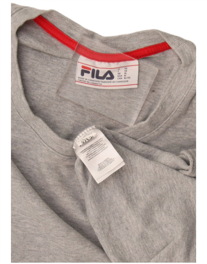 Felpa Fila Uomo Maglione XL Cotone Grigio