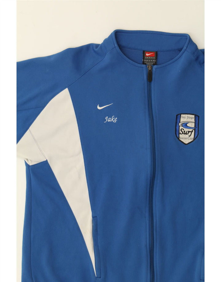 NIKE Boys Jake Tracksuit Top Jacket 15-16 Years XL Blue Colourblock Vintage Nike and Second-Hand Nike from Messina Hembry 
