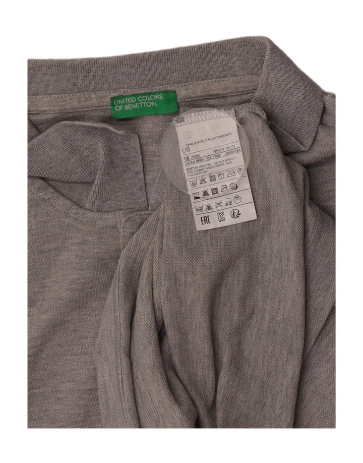 Polo Uomo Benetton Large in Cotone Grigio
