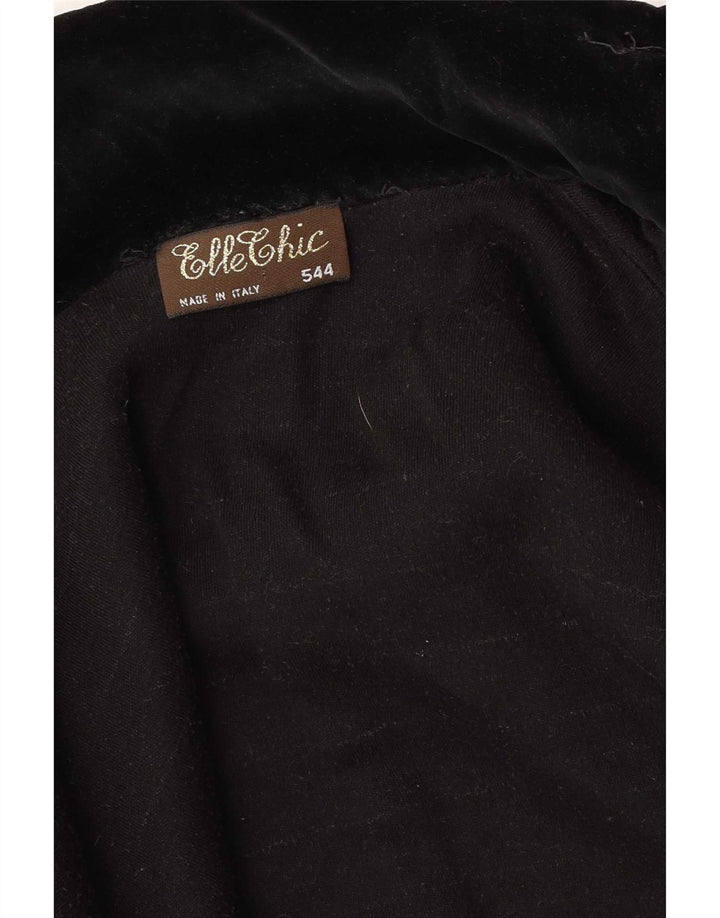 Cappotto a mantella oversize vintage da donna, taglia unica, nero