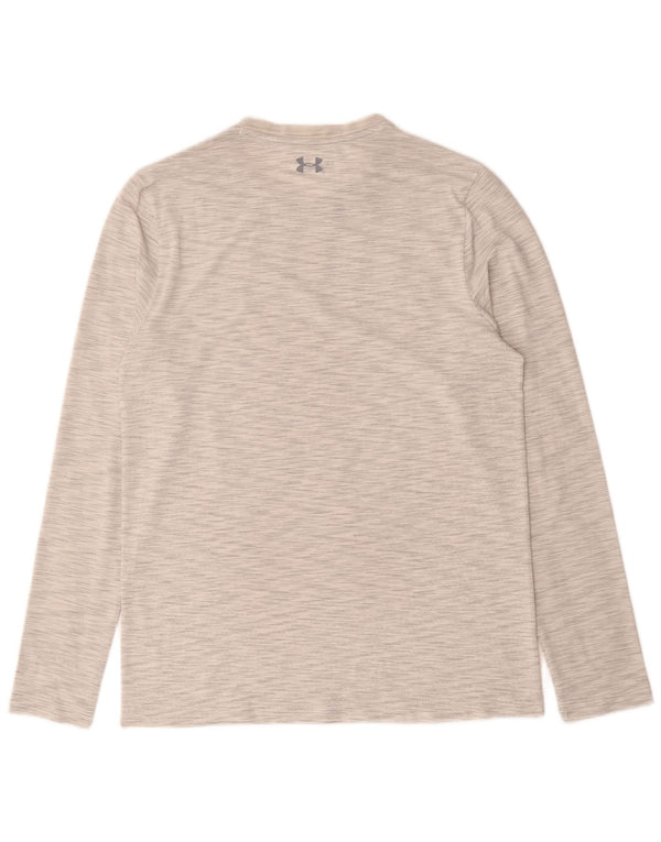 Under Armour Mens Heat Gear Top manica lunga grande grigio screziato