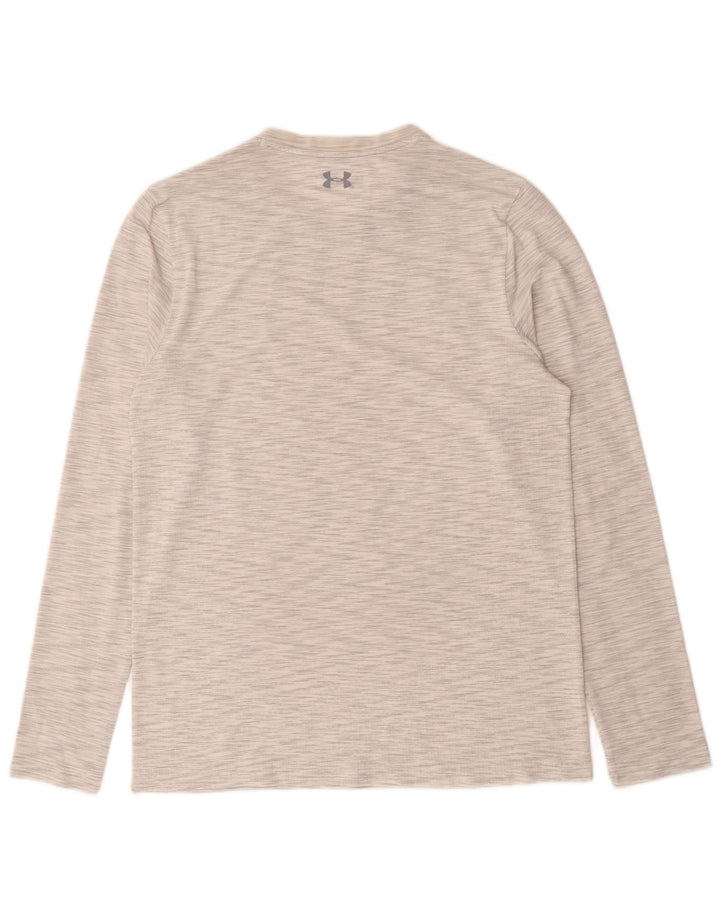 Under Armour Mens Heat Gear Top manica lunga grande grigio screziato