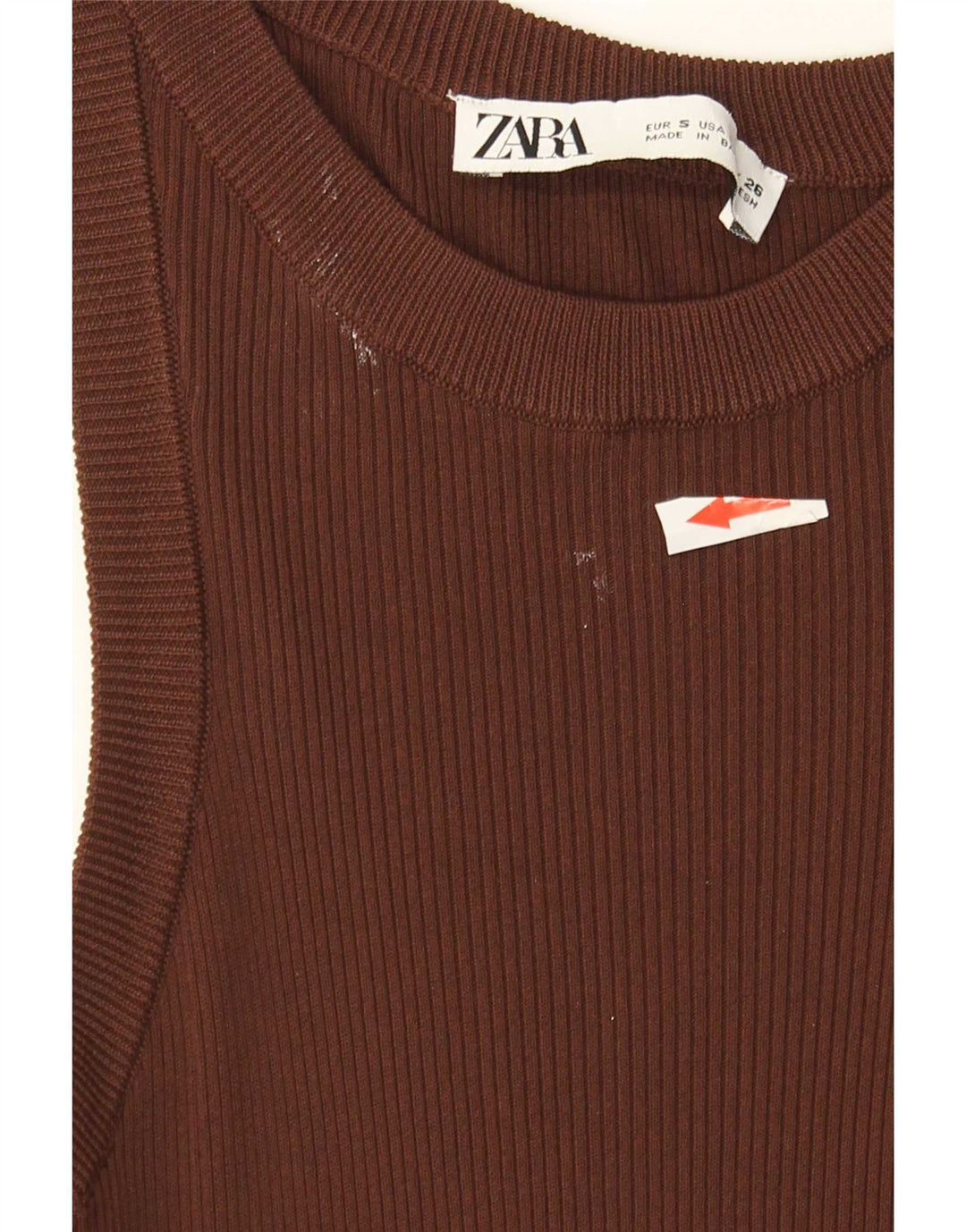 Canottiera Zara da donna UK 8 piccola in viscosa marrone