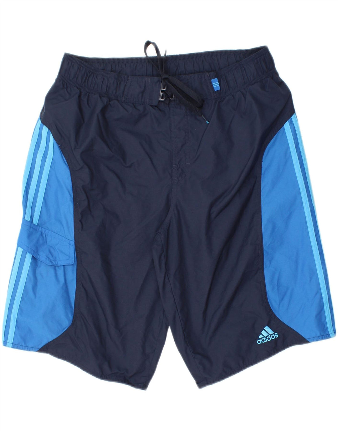 Pantaloncini da bagno da uomo ADIDAS medio blu navy color block in poliammide