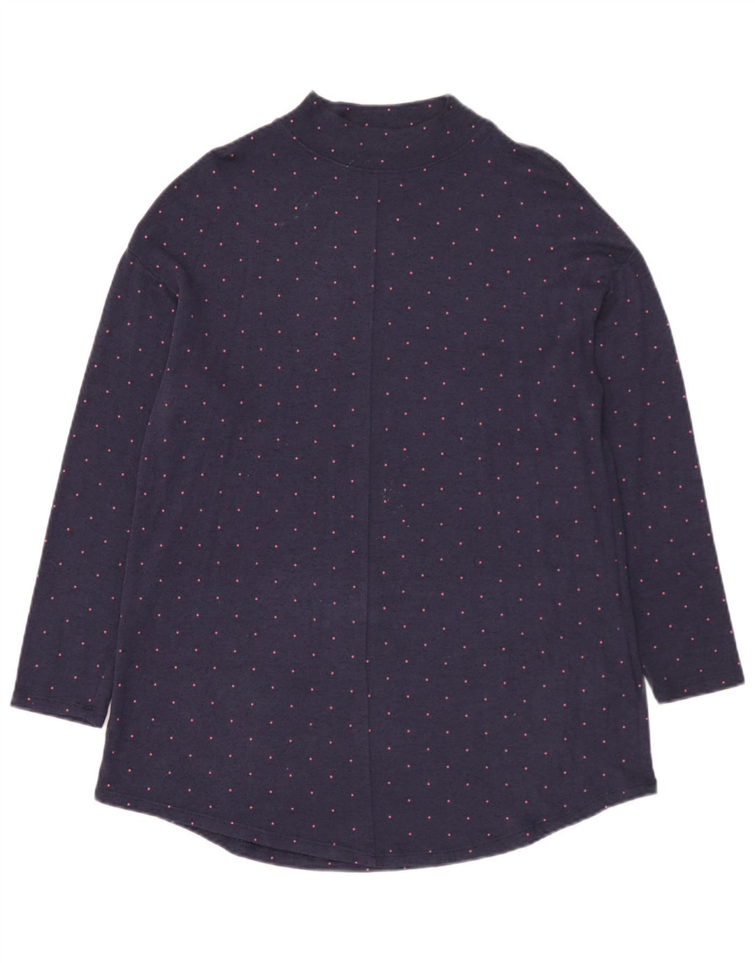 Top manica lunga da donna Marks & Spencer UK 14 grande blu navy maculato