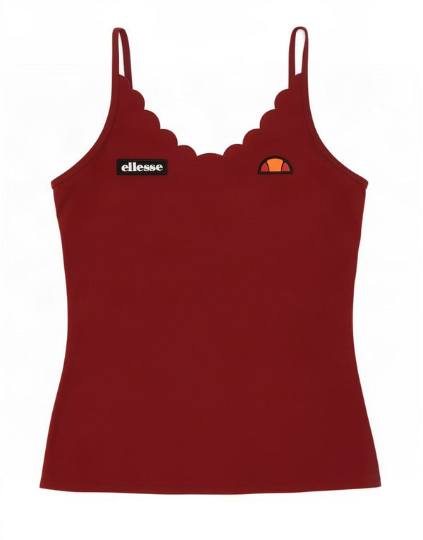 Ellesse Womens Cami Top UK 12 Medium Maroon Polyamide
