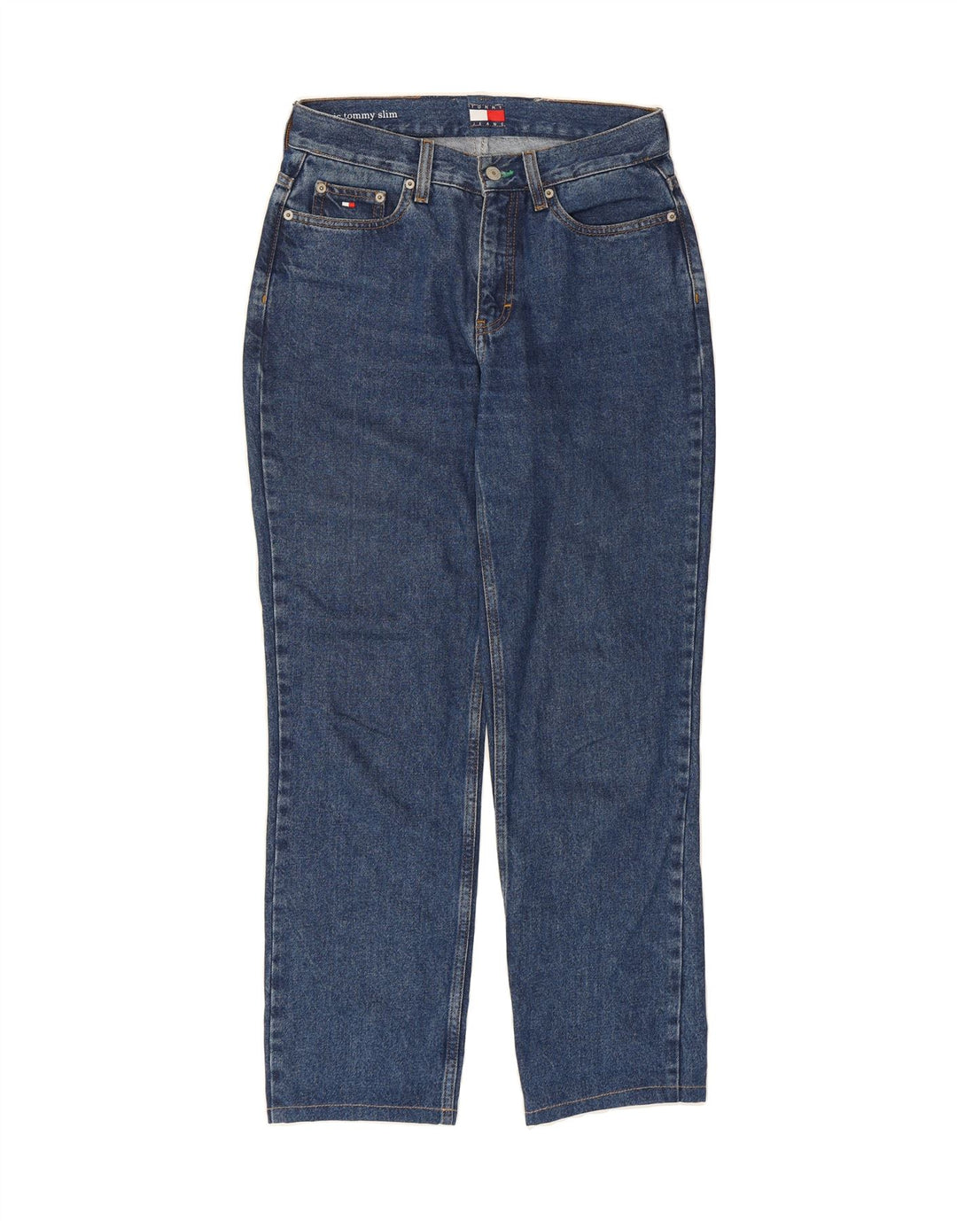 TOMMY HILFIGER Womens Slim Jeans  W27 L32 Navy Blue Cotton Vintage Tommy Hilfiger and Second-Hand Tommy Hilfiger from Messina Hembry 