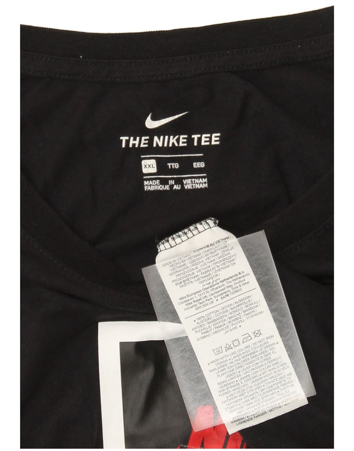 T-shirt grafica da uomo Nike Top 2XL cotone nero
