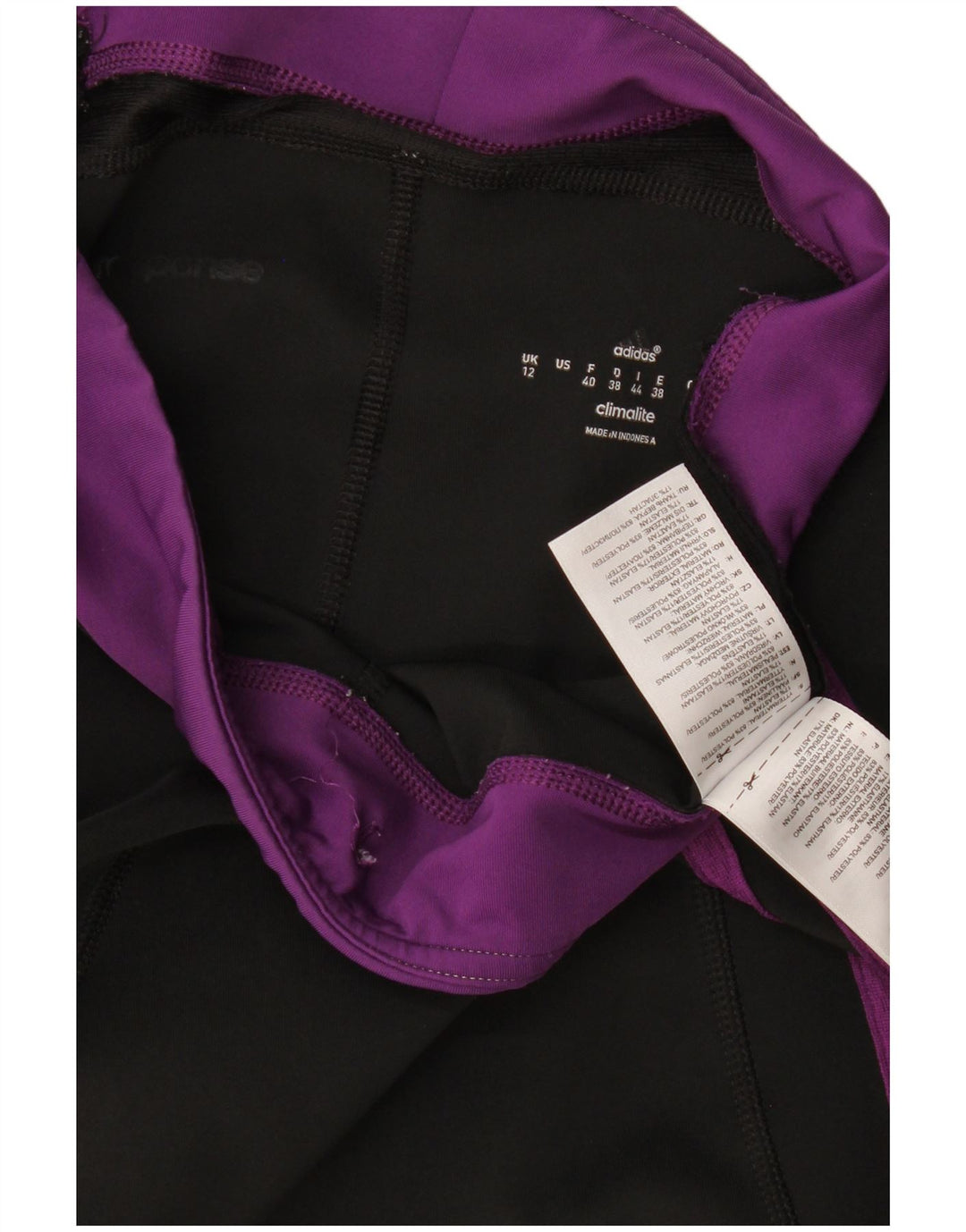Leggings Adidas Climalite Capri da donna UK 12 Medium Black Colourblock