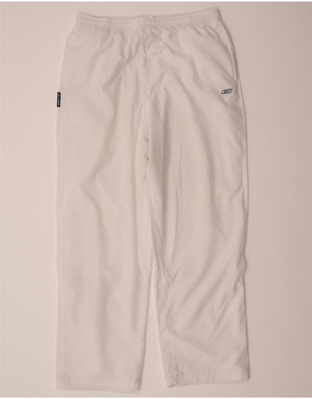 REEBOK Mens Tracksuit Trousers XL White Polyester Vintage Reebok and Second-Hand Reebok from Messina Hembry 