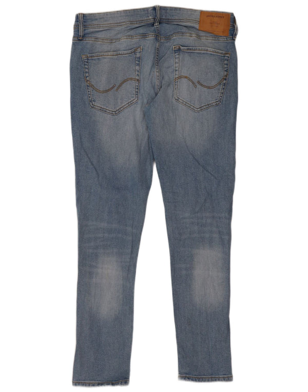 Jack & Jones Jeans skinny effetto consumato Liam da uomo W34 L30 cotone blu