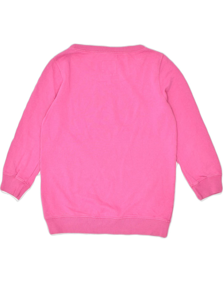 JACK WILLS Womens Oversized Graphic Sweatshirt Jumper UK 8 Small Pink | Vintage | Thrift | Second-Hand | Used Clothing | Messina Hembry 