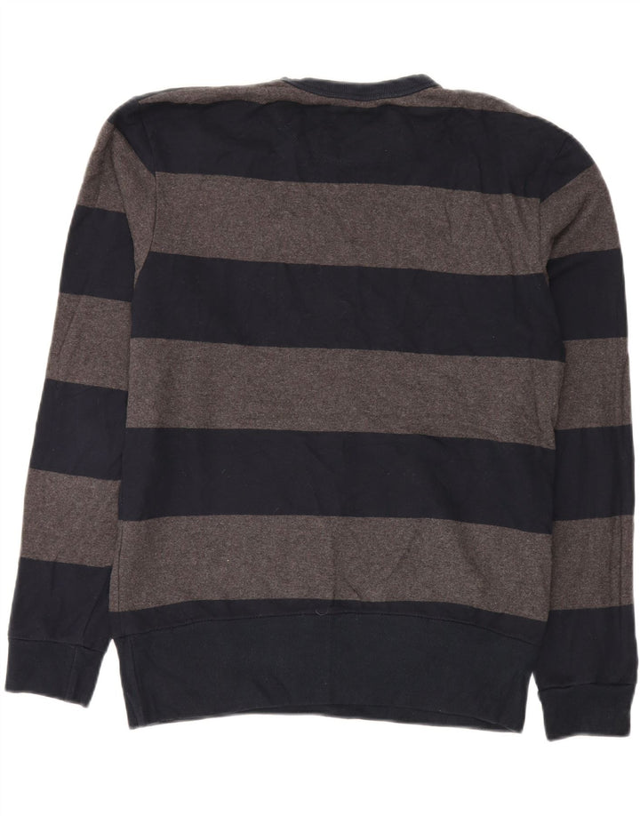 Maglione maglione girocollo da uomo Zara XL in cotone a righe blu navy