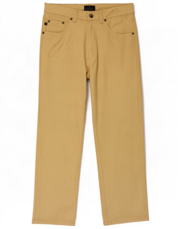 Pantaloni Casual Dritti Donna Trussardi W32 L27 Cotone Giallo